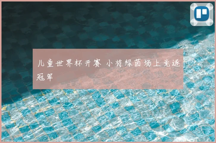 儿童世界杯开赛 小将绿茵场上竞逐冠军